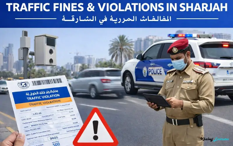 Traffic fines and police action in Sharjah