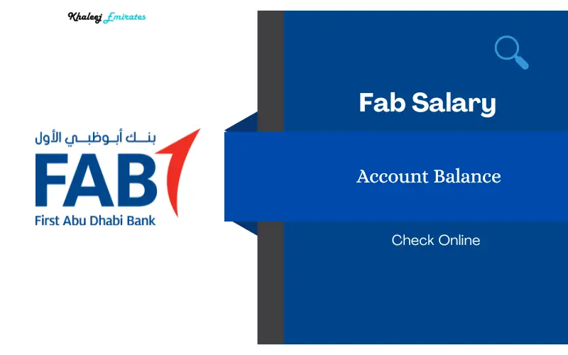 FAB Bank Salary Account Balance Check Online