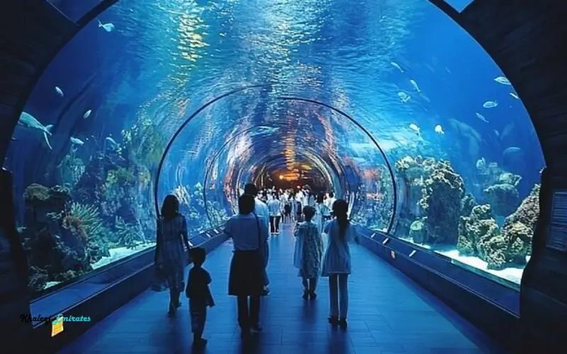 Families in an aquarium