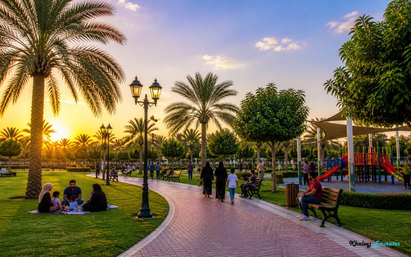 visitors at Al Mahatta Park