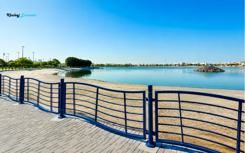 beautiful artificial lake