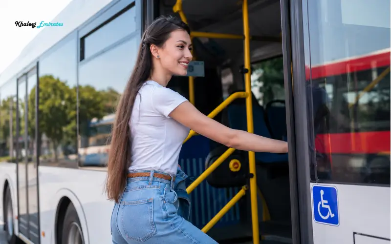 Commuters Use the F24 Bus
