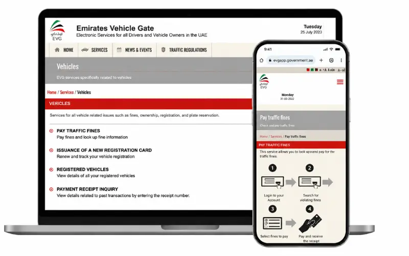 EVG Fine Check and pay Through the Official Portal