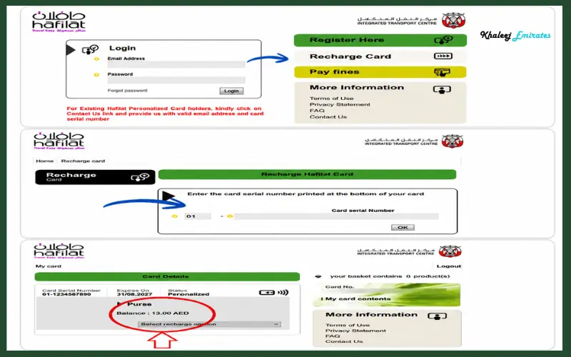 Check Hafilat Card Balance Online