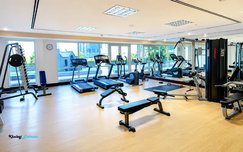 Fully equipped gymnasium in Lake Terrace Tower Dubai