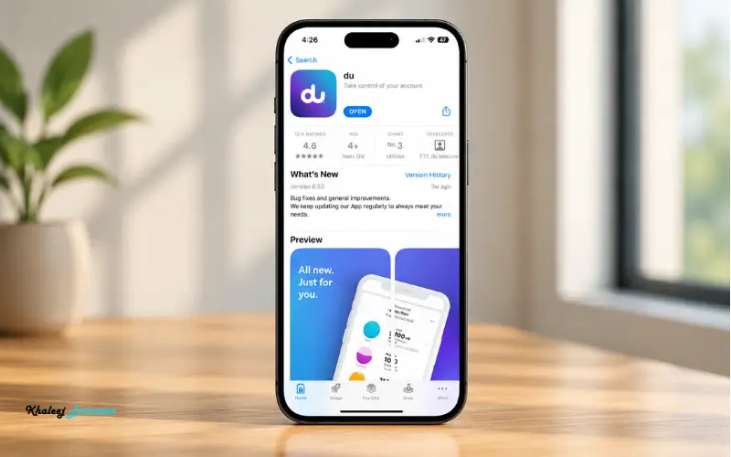 Check Balance Through the Official du App
