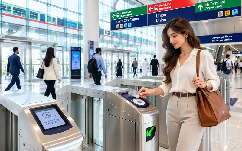 pay fare at Etisalat Metro Station 

