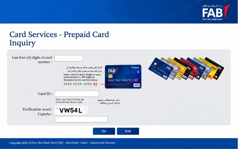 Check FAB Salary Card Balance Online