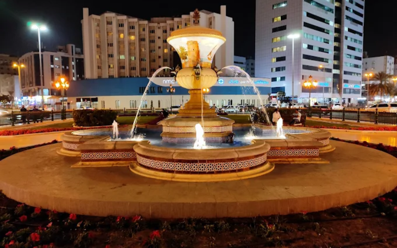 Fountains around the Clock Tower Sharjah