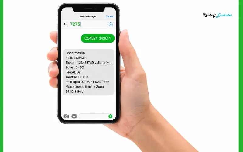 RTA Parking SMS Format
