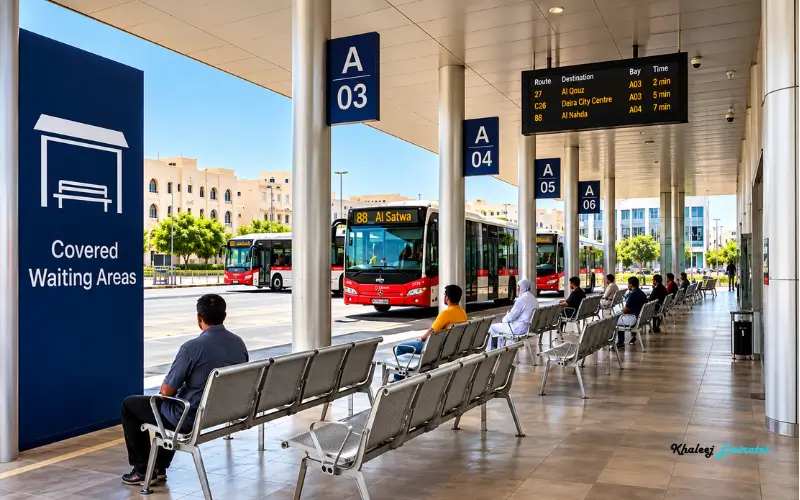 Facilities at the Satwa Bus Station