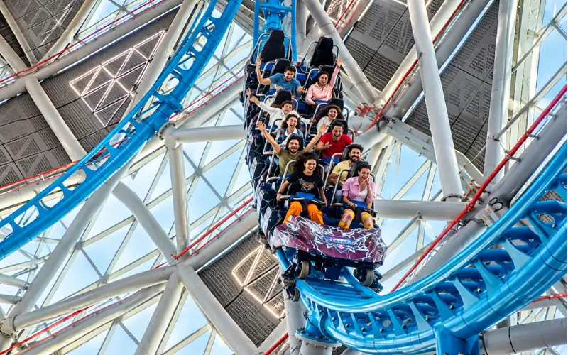 The Storm Coaster at Dubai Hills Mall